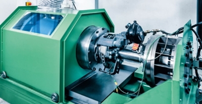 ブレーキテストベンチの写真。