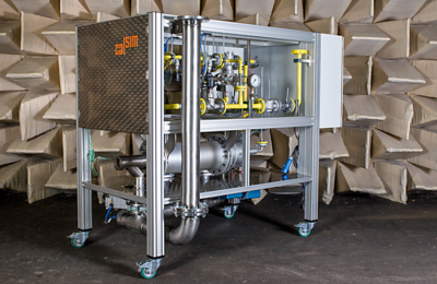 全自動高温ガステストベンチの全体像。