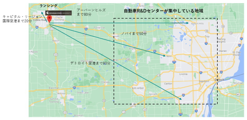 ATESTEOアメリカ株式会社のロケーション。